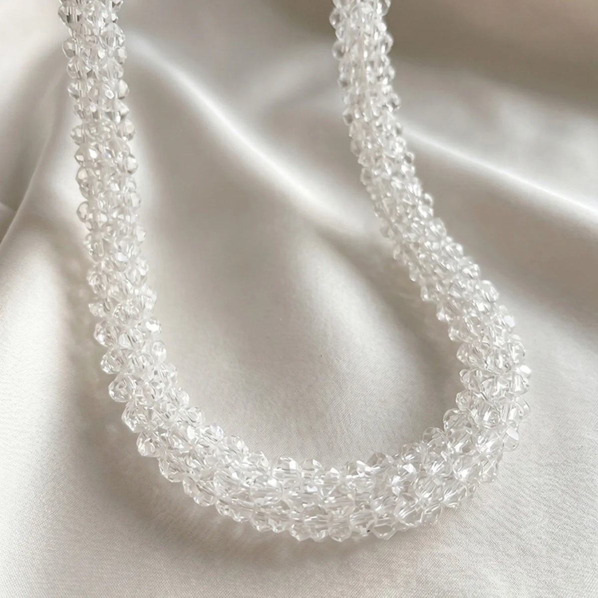 Chunky Crystal Beaded Choker Necklace – Multi-Color Women's Gift Beaded Choker Necklace SPOT