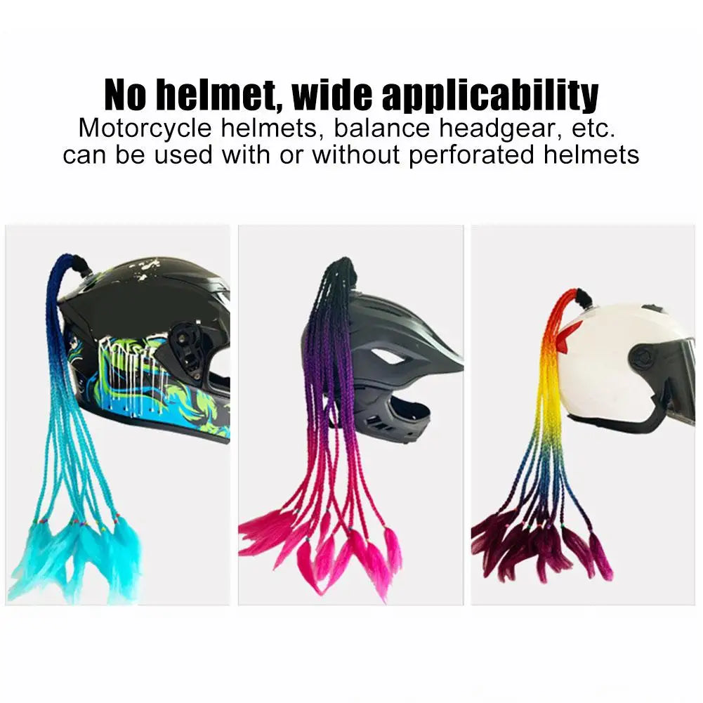 Helmet Braid Pigtail Decoration – Fits Bike & Motorcycle Helmets Helmet Accessory SPOT
