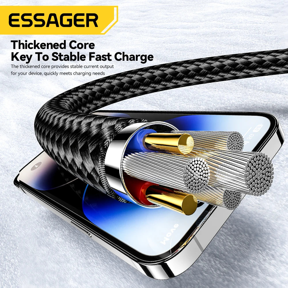 Essager 4-in-1 USB Cable 65W PD Fast Charging – C & Lightning USB Charging Cable SPOT