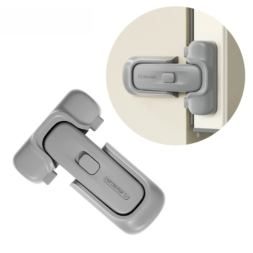 Baby Safety Fridge Lock – Auto-Locking Door Stopper for Kids Baby Safety Lock SPOT Grey 1pc