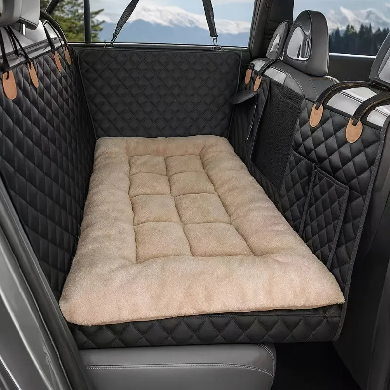 Winter Dog Car Seat Mat – Non-Slip, Warm & Machine Washable Dog Car Seat Mat SPOT Light Coffee