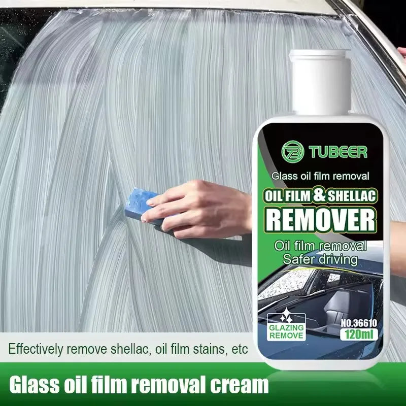 120ml Car Glass Oil Film Remover & Water Repellent Polish Auto Glass Cleaner SPOT