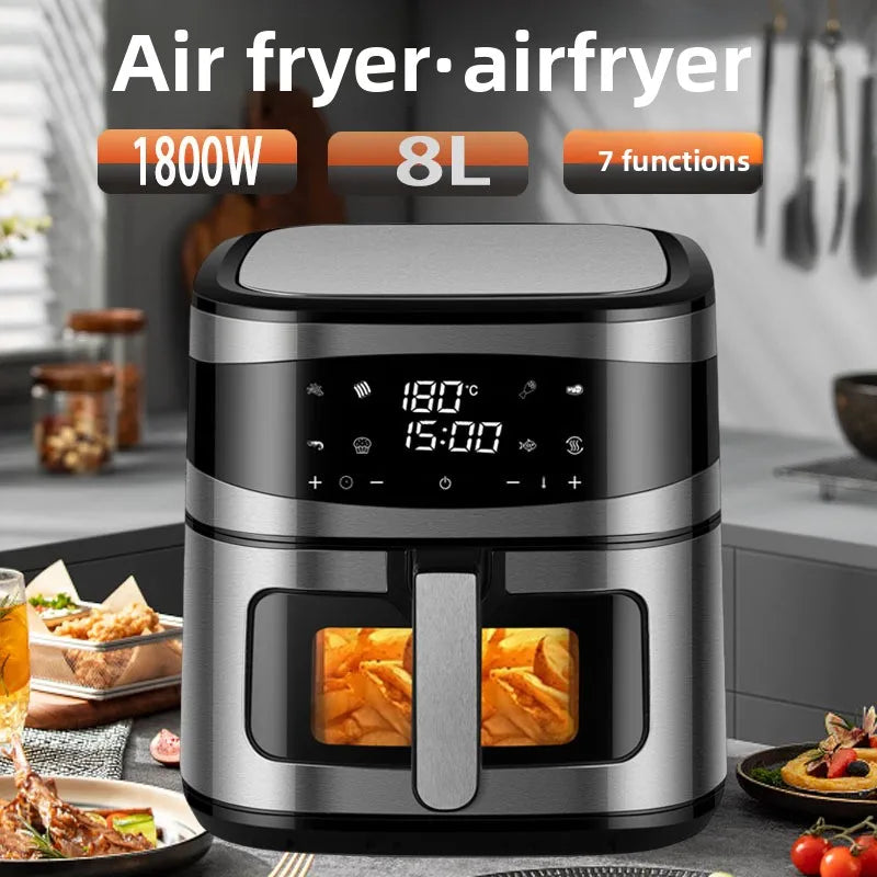 DUTRIEUX 8L Digital Air Fryer – Large Stainless Steel Multifunction Electric Air Fryer SPOT