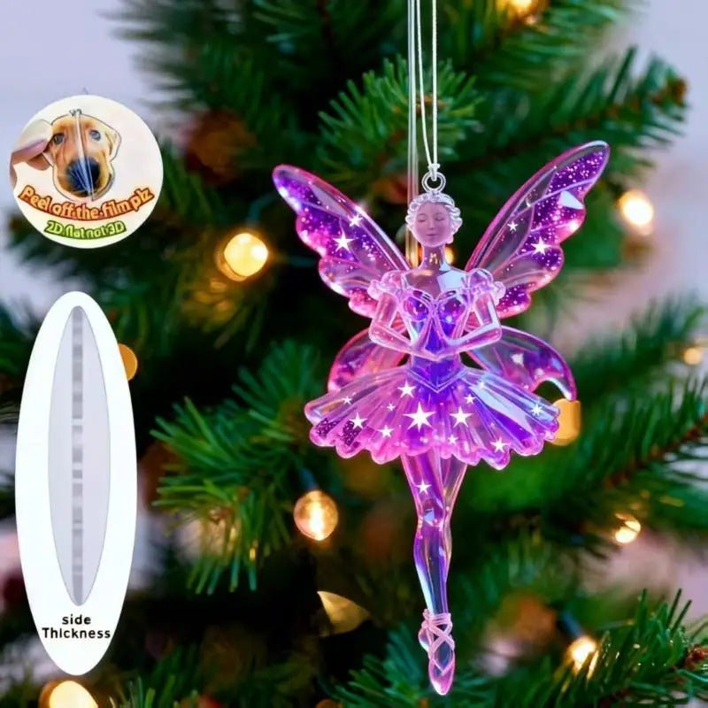 Sparkling Ballerina Acrylic Pendant – Car Charm & Xmas Ornament Decorative Pendant Ornament SPOT A6