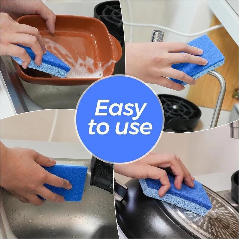 5-Pack Wood Pulp Sponge Scrubber – Reusable & Biodegradable Kitchen Sponge Scrubber SPOT