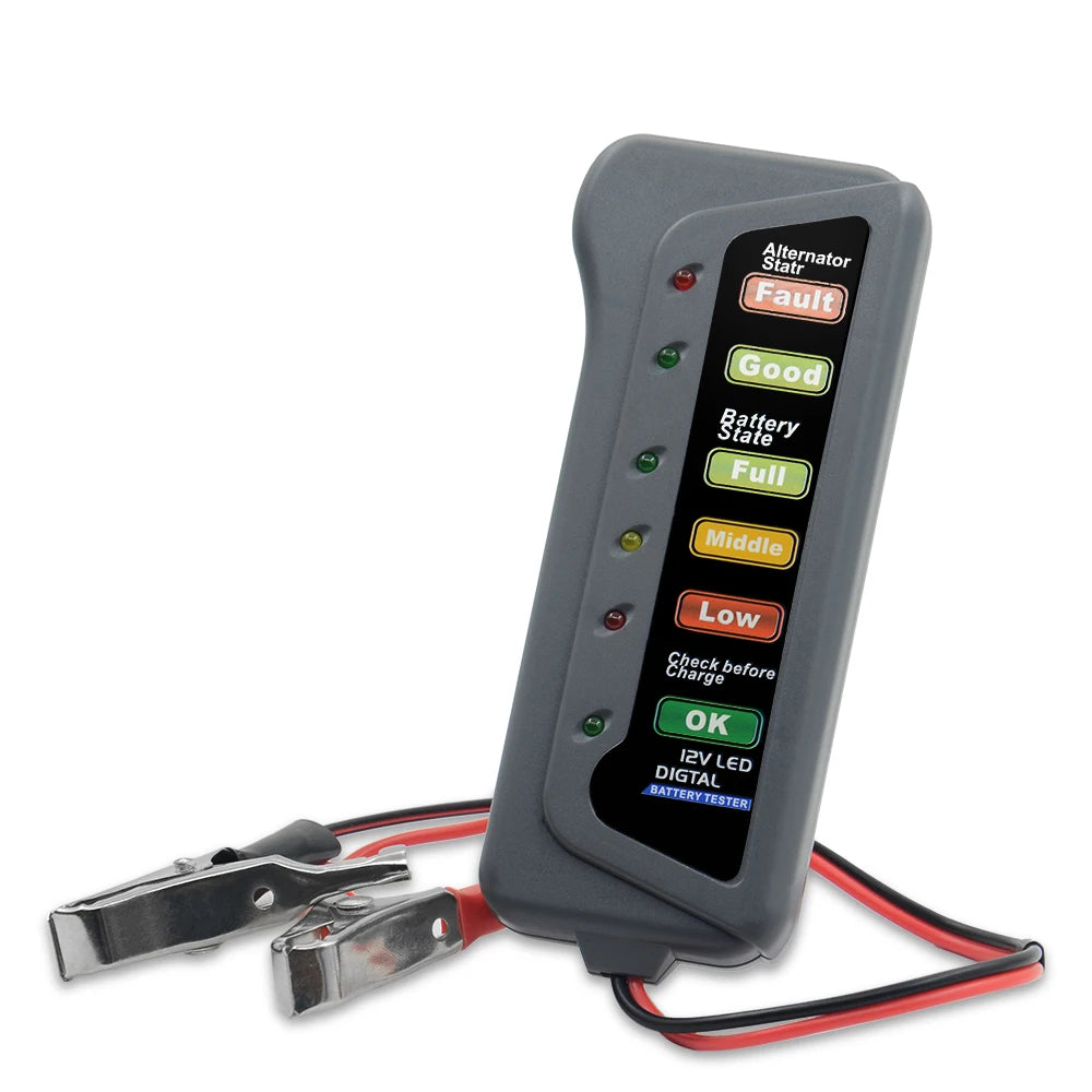 12V Digital Battery & Alternator Tester with Brake Fluid Tester Automotive Diagnostic Tester SPOT 1PC