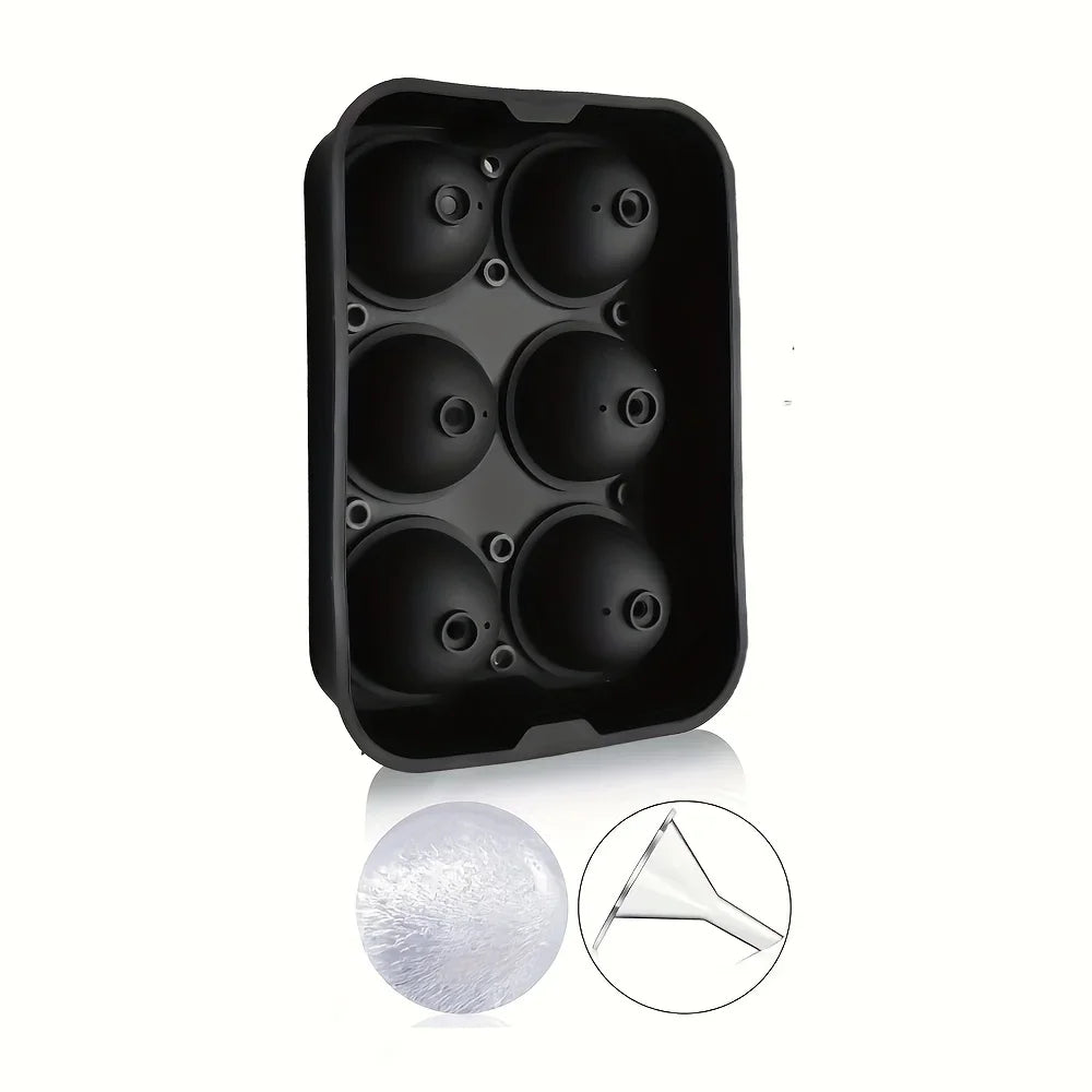 6-Grid Silicone Ice Cube Tray Mold – Cocktails & Freezer Silicone Ice Mold SPOT 6 grid-round