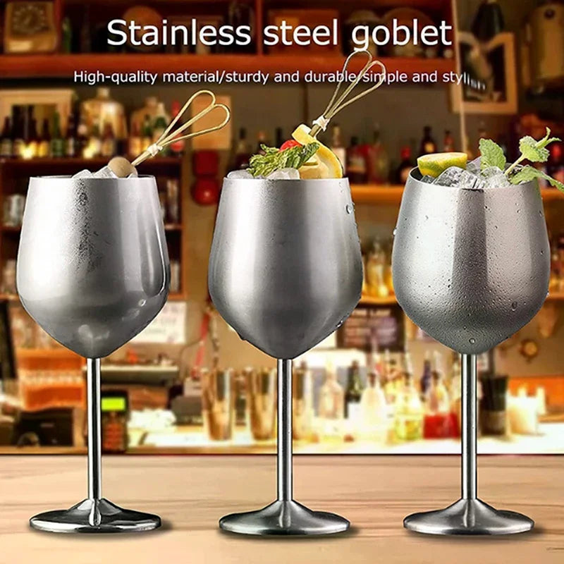 500ml Stainless Steel Goblet – Unbreakable Wine & Cocktail Glass Stainless Steel Goblet SPOT