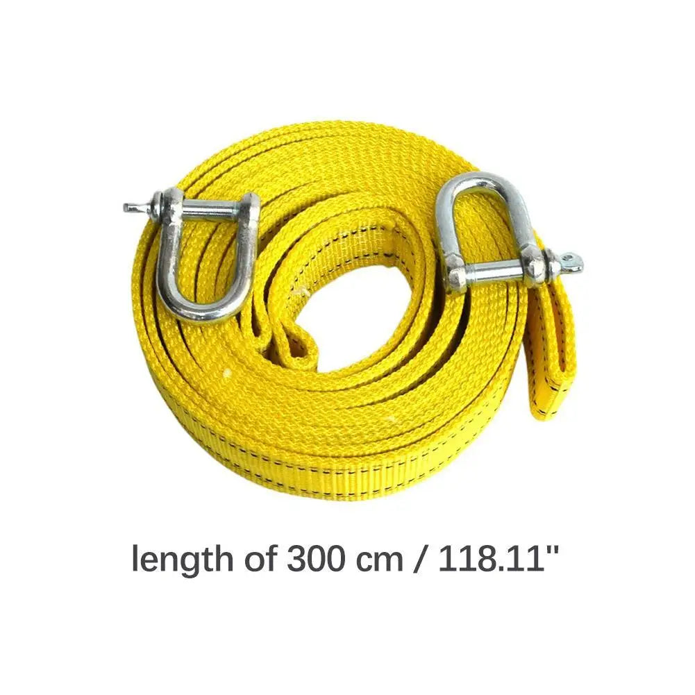 3M 3-Ton Heavy-Duty Tow Strap with Steel Hooks | Vehicle Recovery Vehicle Tow Strap SPOT