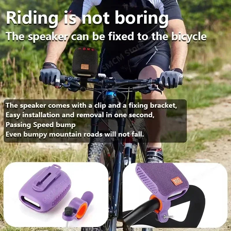 VIKEFON Portable Bluetooth Speaker IPX5 – Bike Mount & FM Radio Portable Bluetooth Speaker SPOT