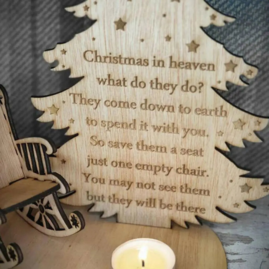 Wooden Tealight Candlestick Holder – Christmas Keepsake Ornament Candle Holder Ornament SPOT