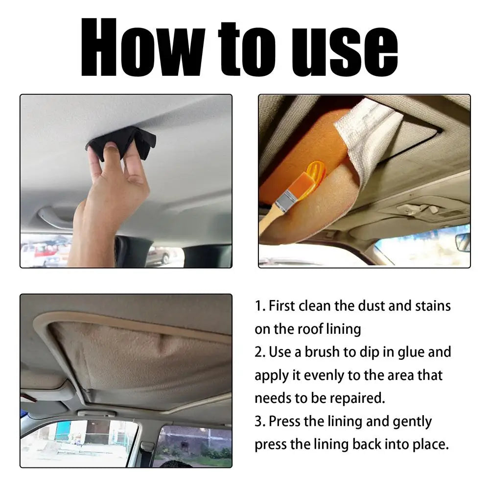 Car Roof Liner Repair Adhesive 100ml – Fast-Dry Fabric Glue Automotive Repair Adhesive SPOT