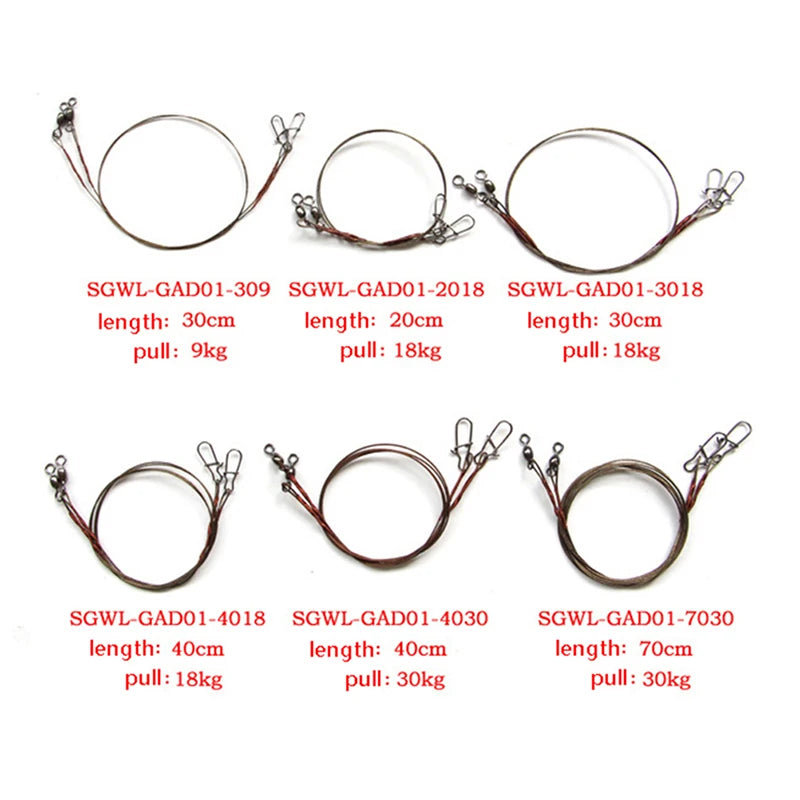 Steel & Titanium Fishing Wire Leader – Anti-Bite, Anti-Tangle Fishing Wire Leader SPOT