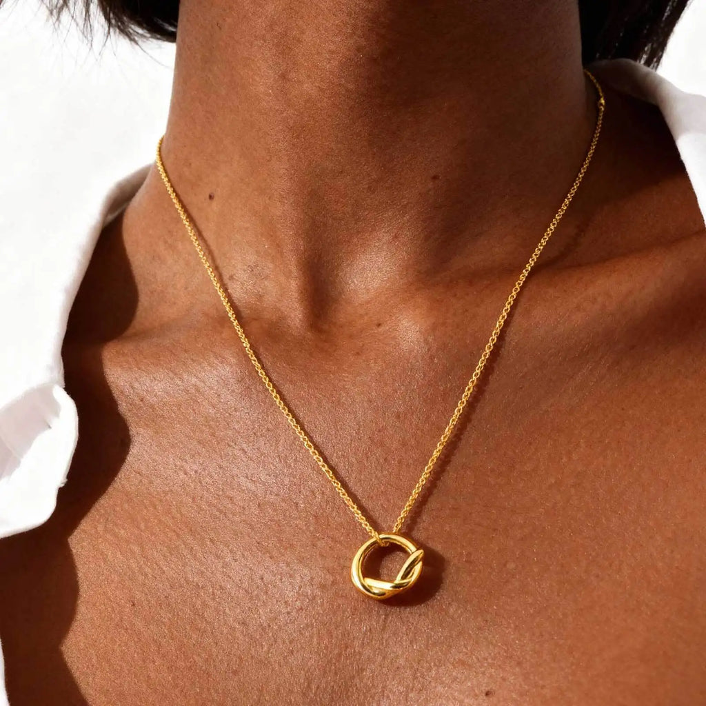 Minimalist Hollow Knot Pendant Necklace – Gold Women's Jewelry Pendant Necklace SPOT Default Title