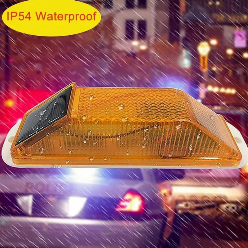 Solar Strobe Warning Light – Flashing Safety Beacon Solar Warning Light SPOT