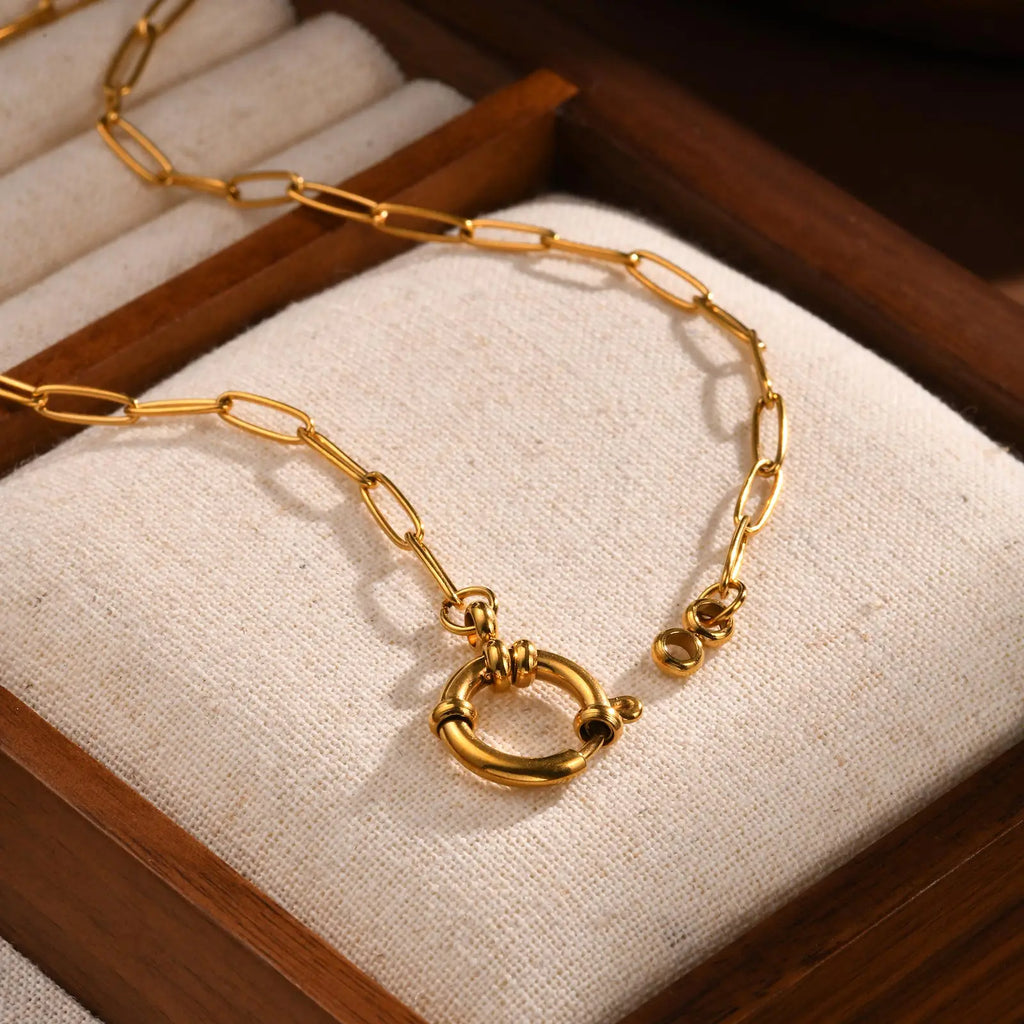 Meaeguet Stainless Steel Paperclip Pendant Necklace | Women Pendant Necklace SPOT