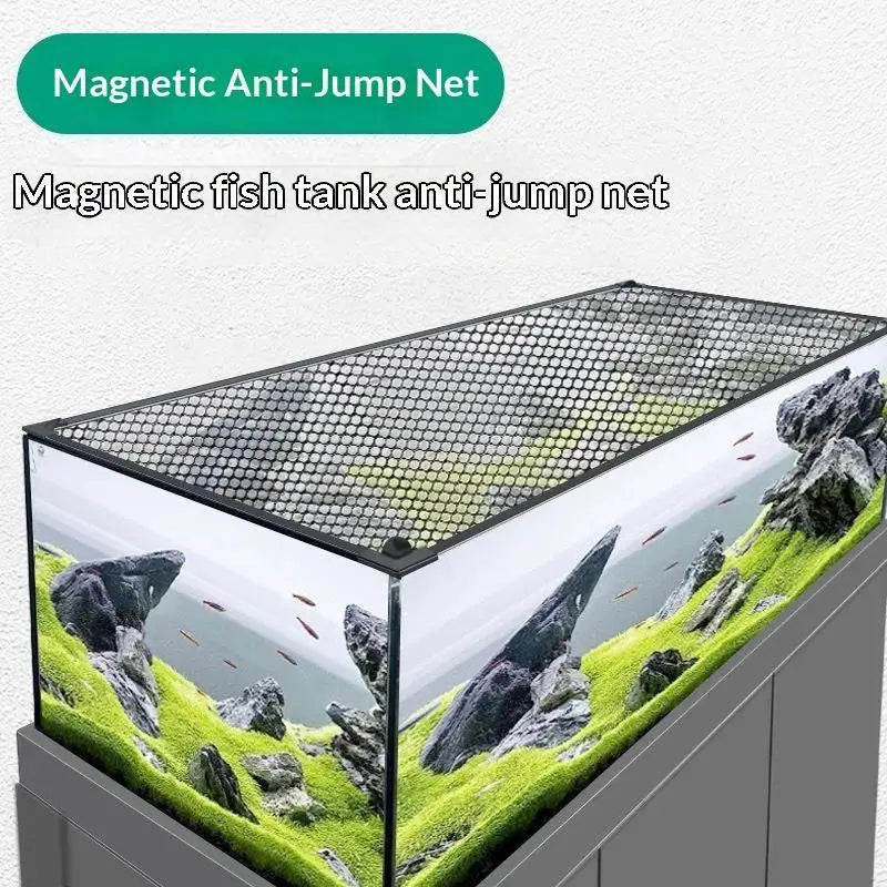 Magnetic Fish Tank Mesh Cover – Anti-Escape Aquarium Lid Aquarium Mesh Lid SPOT