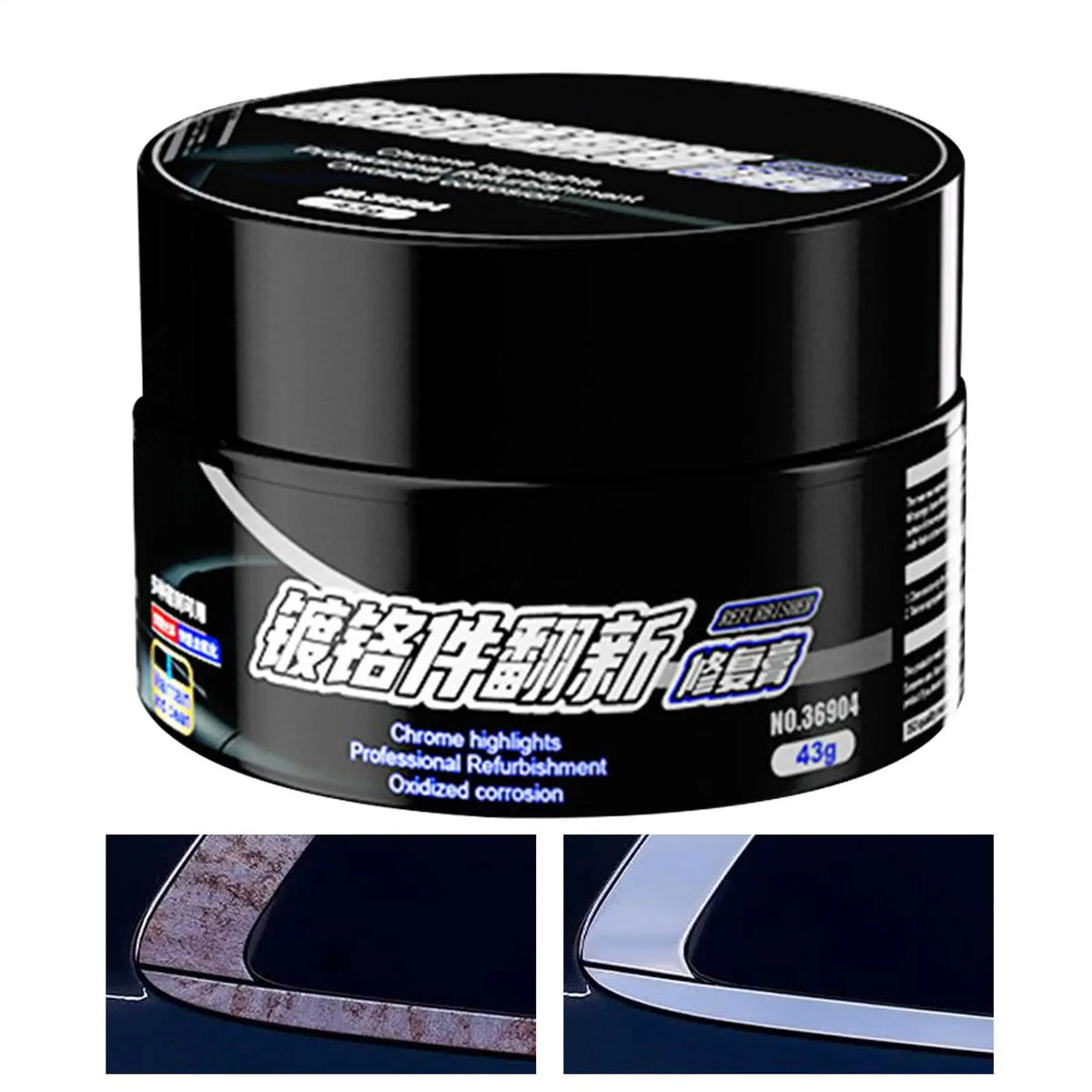 Car Chrome Restorer Metal Polish Paste – Removes Oxidation Chrome Polish Paste SPOT