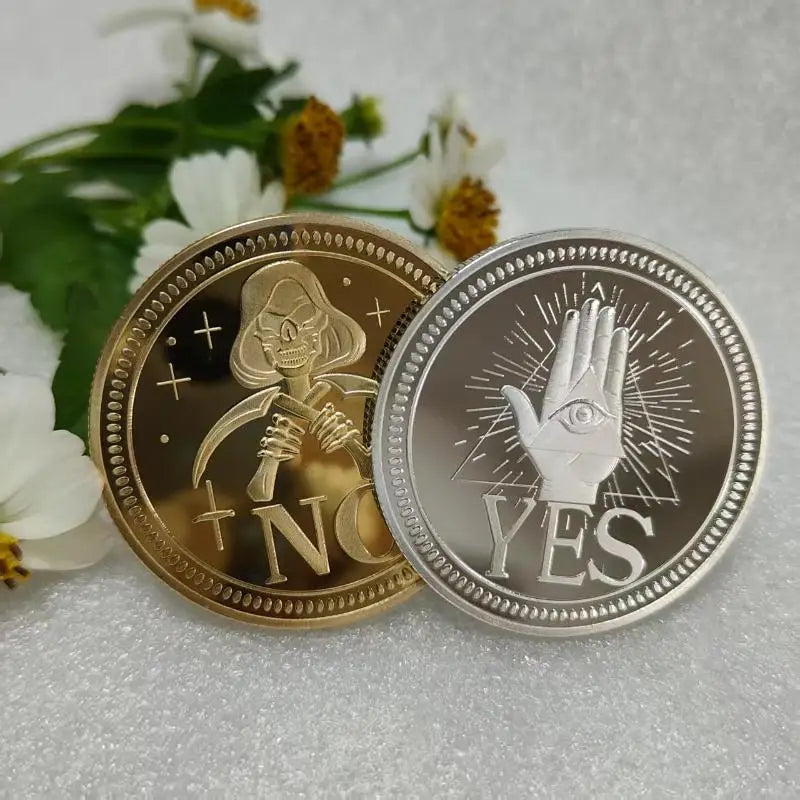Vintage Yes/No Decision Coin – Dual-Sided Engraved Metal Novelty Decision Coin SPOT