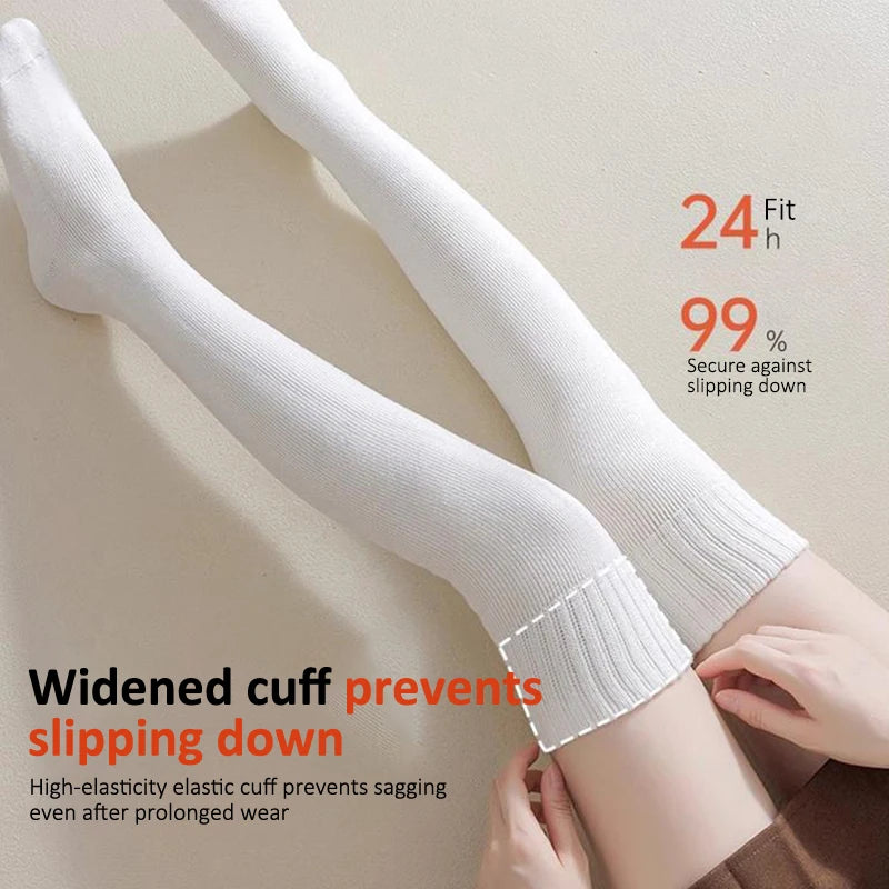 Women's Fleece-Lined Thigh High Socks – Warm Non-Slip Over-Knee Thigh High Socks SPOT
