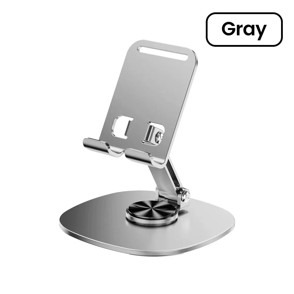 Rotating Desktop Phone & Tablet Stand – Universal Holder Phone Tablet Stand SPOT GRAY
