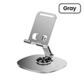 Rotating Desktop Phone & Tablet Stand – Universal Holder Phone Tablet Stand SPOT GRAY