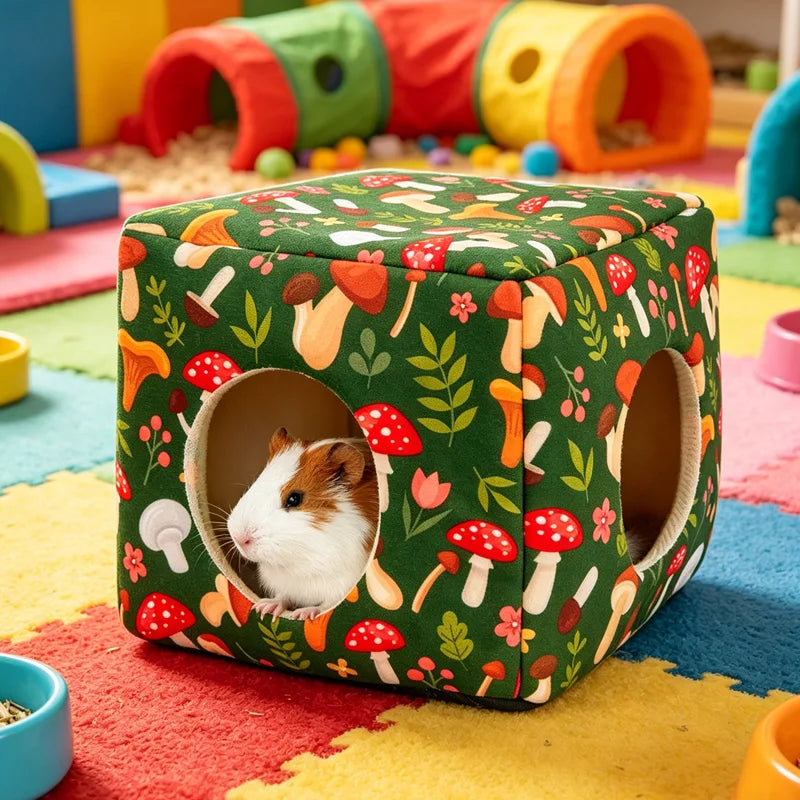 Washable Small Animal Hideout Bed – Guinea Pig, Rabbit & Hamster Small Animal Hideout SPOT Green