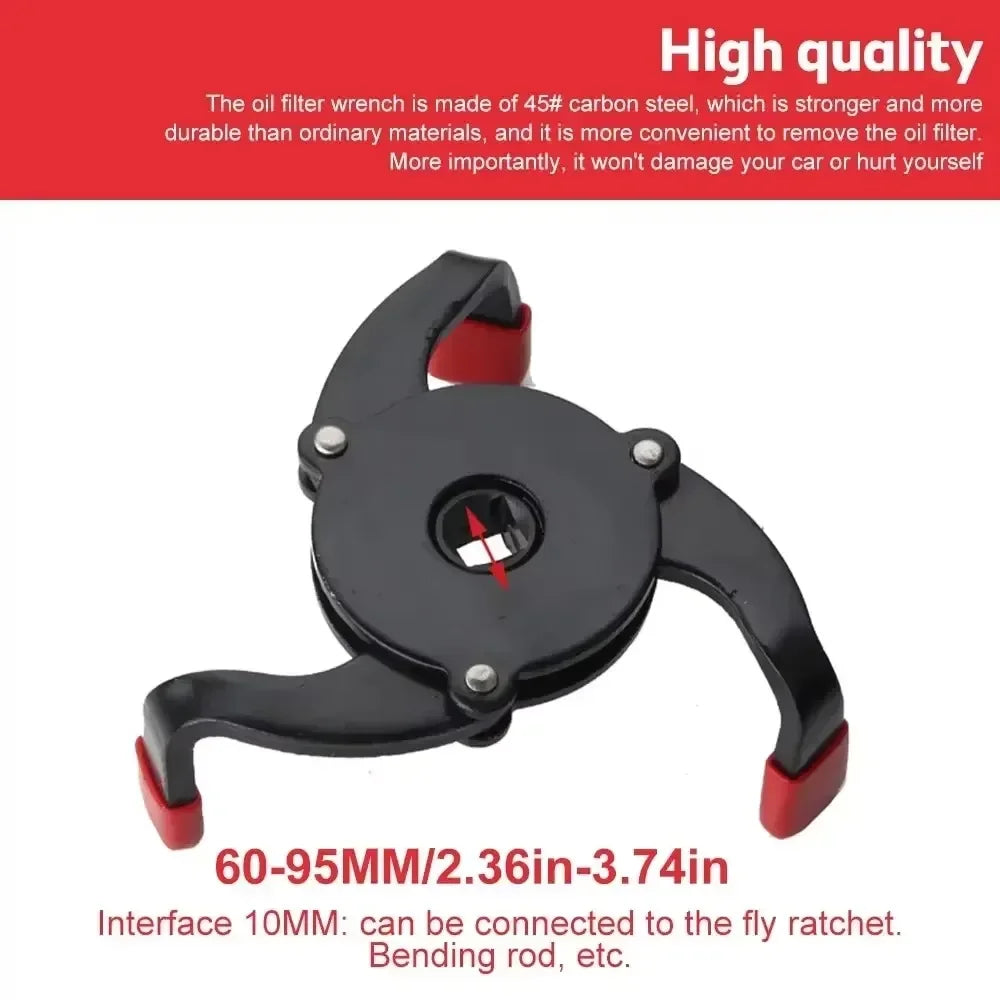 Universal 3-Jaw Oil Filter Wrench for Car, SUV & Truck Oil Filter Wrench SPOT