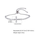 CZ Cross Tennis Bracelet – 18K Gold Plated, Hypoallergenic CZ Link Bracelet SPOT PBR-427S