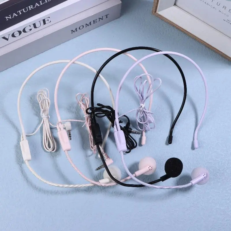 Wired 3.5mm Head-Mounted Headset Mic for Teaching & Lectures Headset Microphone SPOT