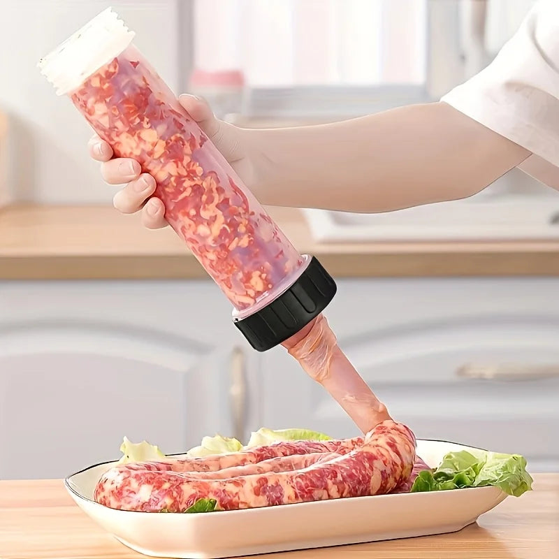 Manual Sausage Stuffer & Jerky Gun – Homemade Sausage Maker Sausage Stuffer Gun SPOT