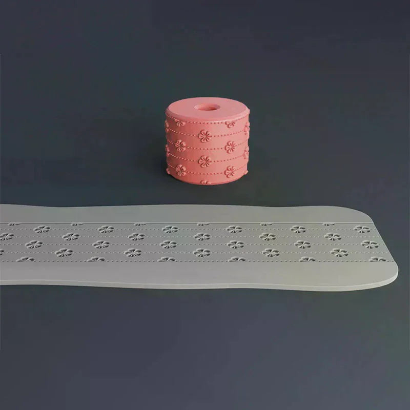 Clay Stamp Roller – Geometric Flower Pattern Texture Wheel Clay Texture Roller SPOT