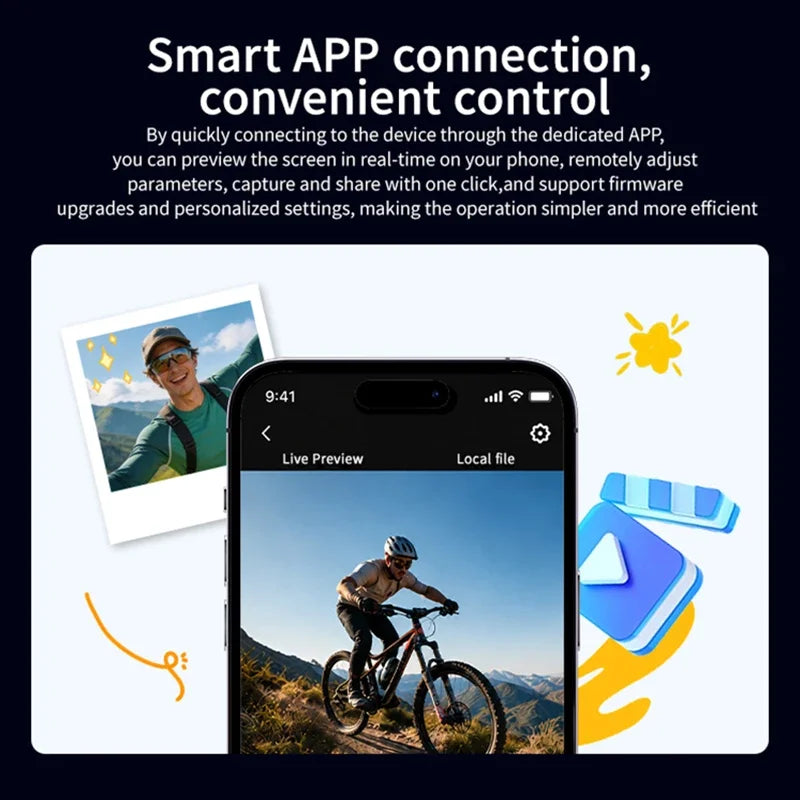 LZQLY Wireless HD Sports Camera – WiFi Hotspot Vlog Cam Action Sports Camera SPOT