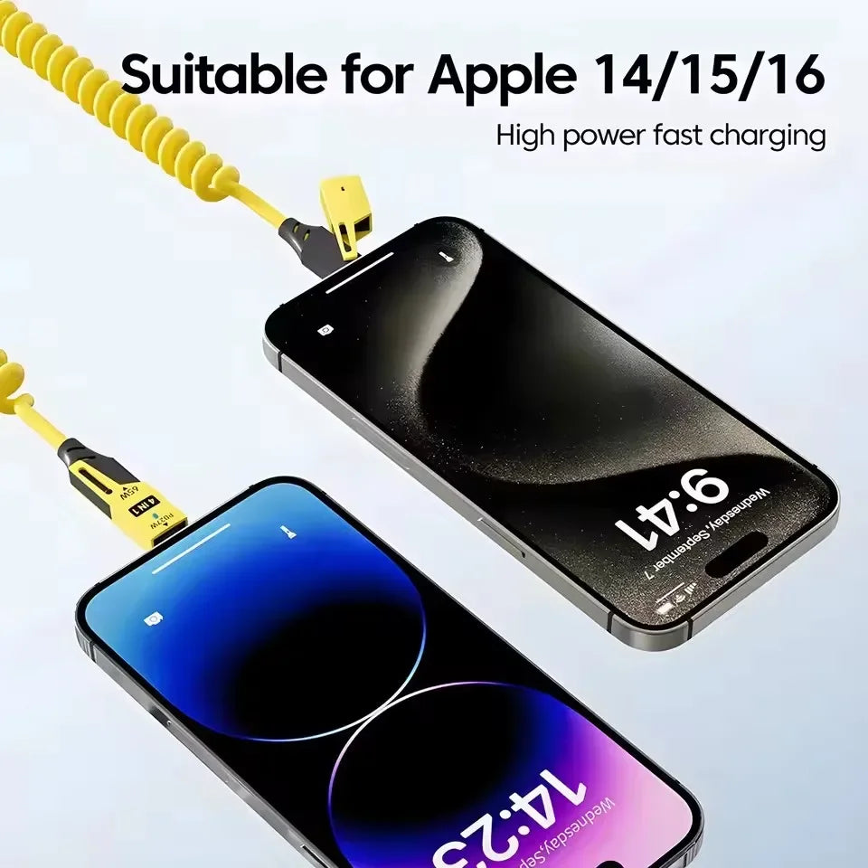 4-in-1 65W Fast Charging Cable USB-C Lightning 1.5M Zinc Alloy Charging Cable SPOT