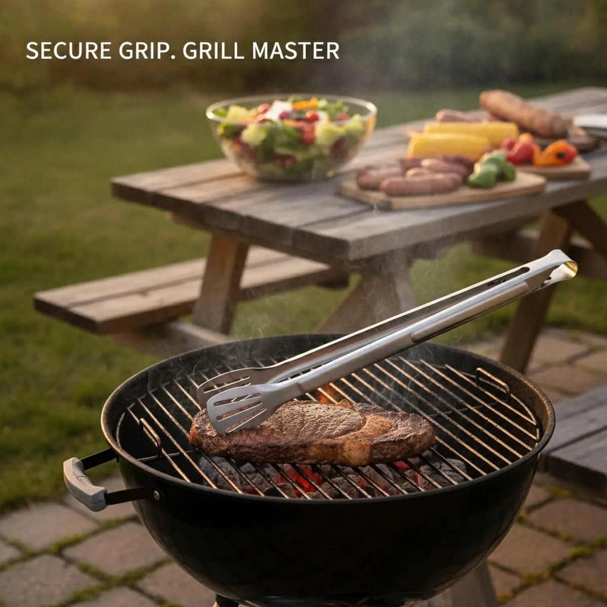 Stainless Steel Food Tongs – Secure Grip Grilling & Serving Kitchen Tongs SPOT