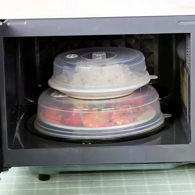Microwave Food Splatter Guard Cover – Food-Grade PP (1-2 Pk) Microwave Splatter Cover SPOT
