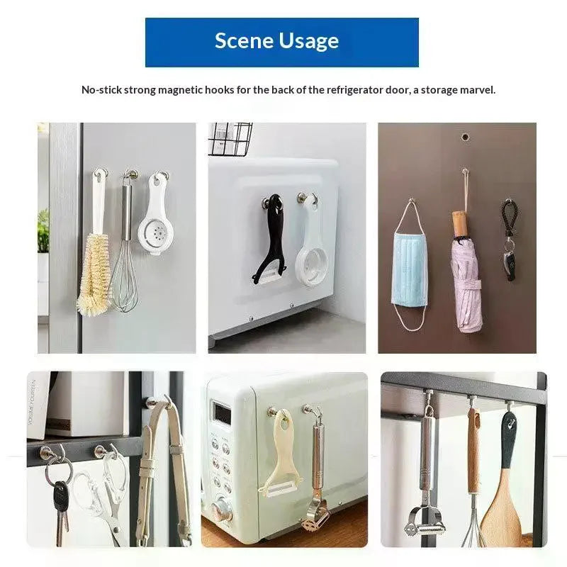 Heavy-Duty Magnetic Hooks – Electroplated, Damage-Free Magnetic Hooks SPOT