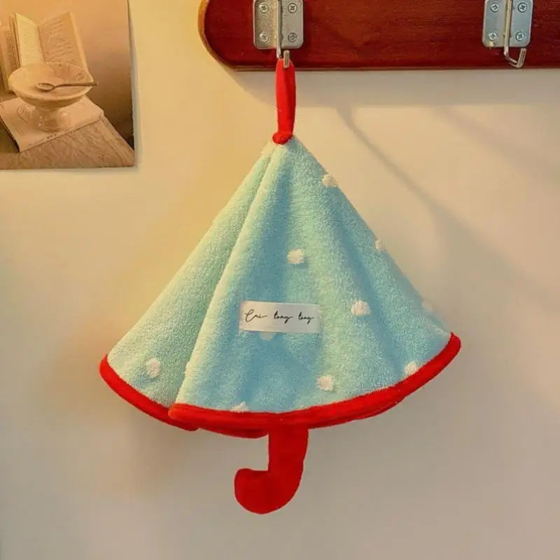 Mini Umbrella Hand Towel – Soft Coral Fleece, Quick-Drying Hand Towel SPOT A
