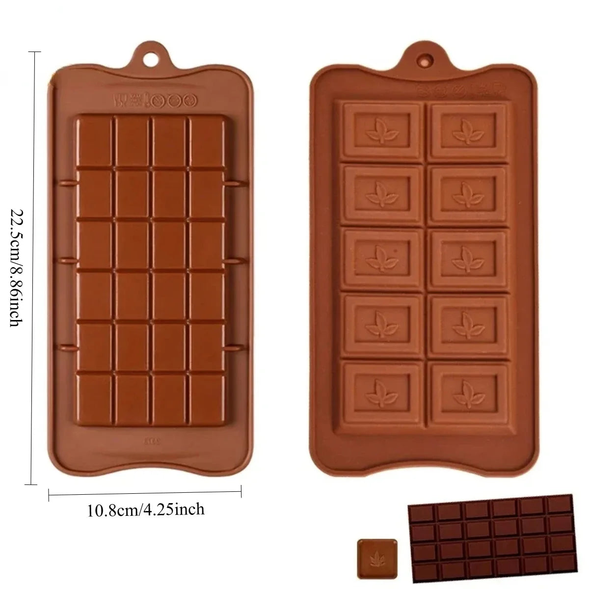 Leaf Silicone Chocolate Snap Bar Mold – 10 or 24 Cavity Tray Silicone Baking Mold SPOT