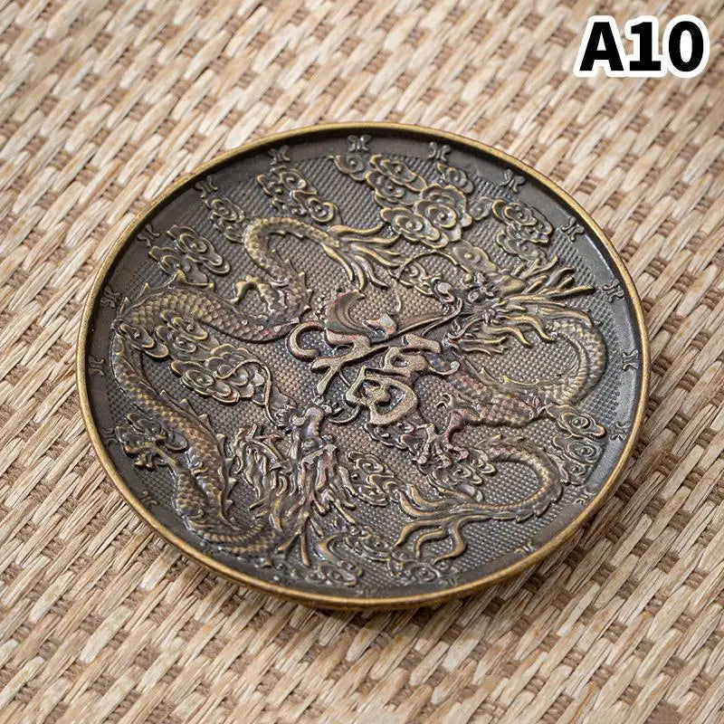 Antique Alloy Teacup Coaster – Zen Kung Fu Tea Ceremony Mat Tea Ceremony Coaster SPOT A10