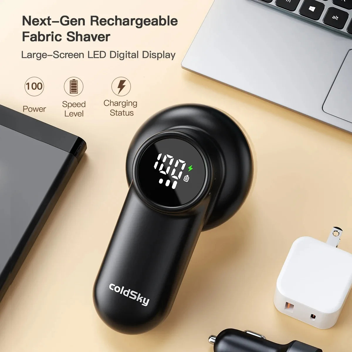 Rechargeable Electric Lint Remover Fabric Shaver – Digital Display Electric Lint Remover SPOT