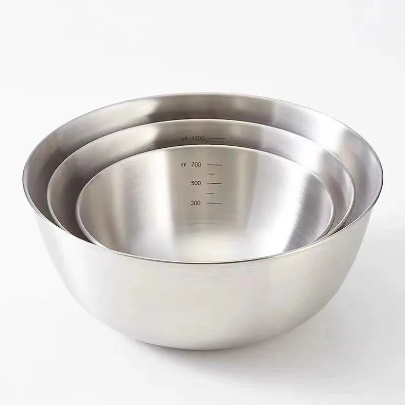 4-Piece Stainless Steel Nesting Mixing Bowl Set | Food Prep Mixing Bowl Set SPOT Default Title