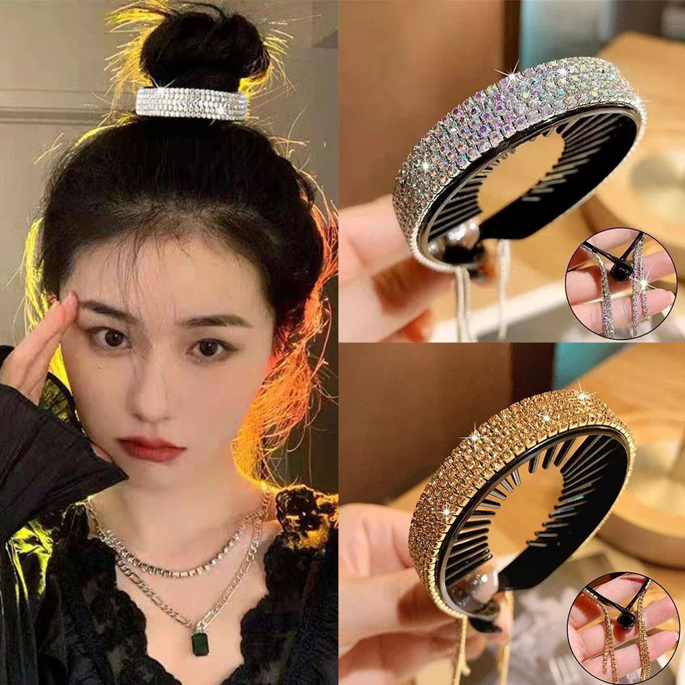 Rhinestone Tassel Hair Claw Clip & Ponytail Headband – Women Hair Claw Clip SPOT