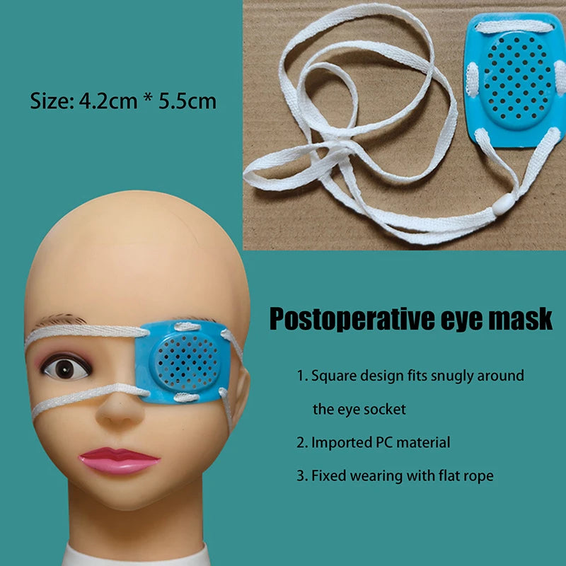 Porous PC Eye Shield Cover with Adjustable Wear Rope Eye Shield Cover SPOT Blue