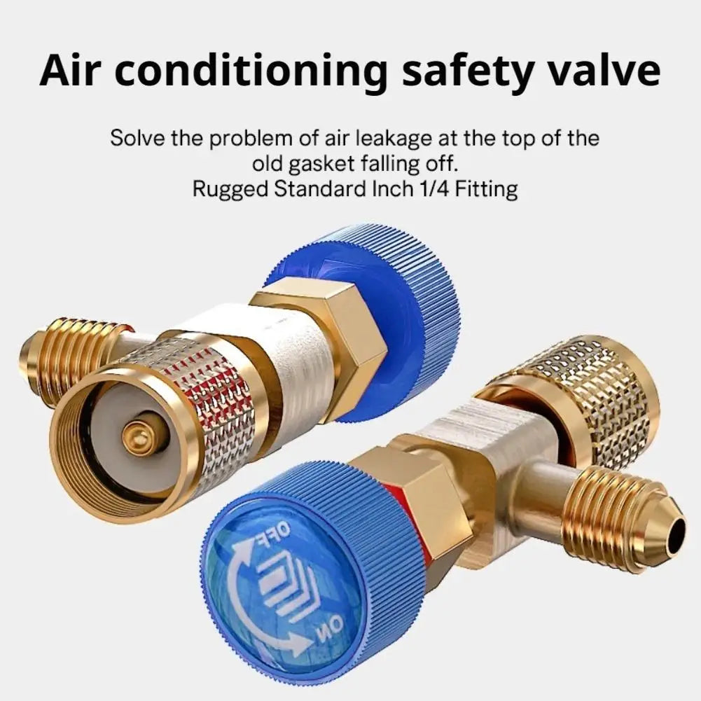 R410A R22 Brass Safety Valve Adapter for HVAC AC Systems HVAC Valve Adapter SPOT