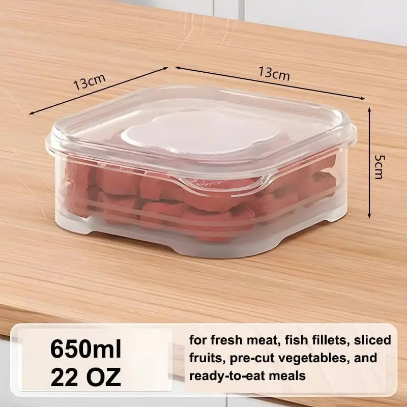 Airtight Divided Freezer Storage Box – Food Grade PP Food Storage Container SPOT 650ml 5Pcs