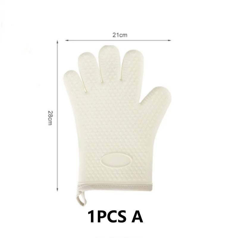 Thickened Silicone Oven Gloves – Non-Slip Heat Resistant Silicone Oven Gloves SPOT 1pcs A