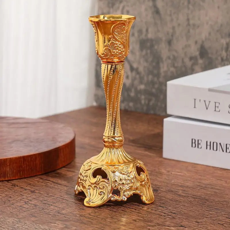 Retro Zinc Alloy Candelabra – Wedding & Dining Table Candlestick Candle Holder SPOT