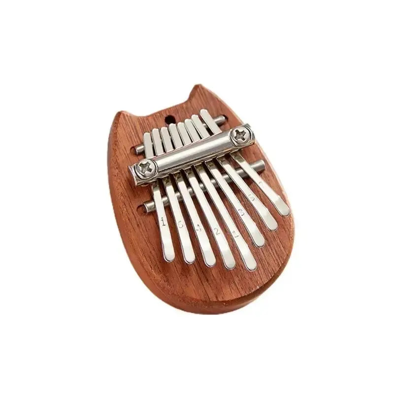 8-Key Mini Wooden Kalimba Thumb Piano – Pendant Gift Thumb Piano SPOT cat