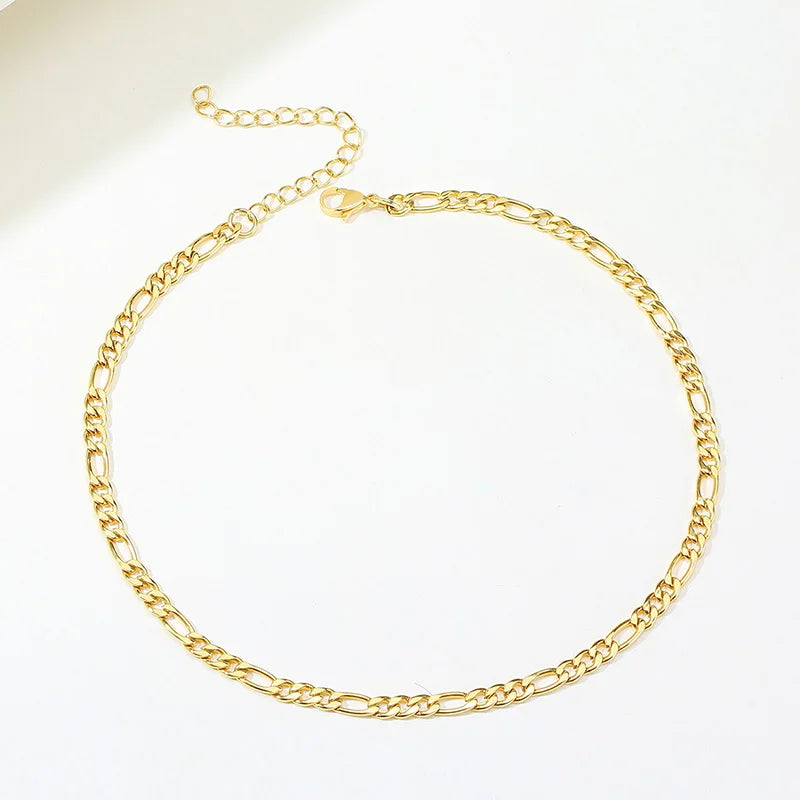 Figaro Link Chain Necklace – Gold & Silver Stainless Steel Chain Necklace SPOT